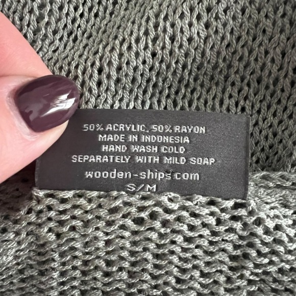 Wooden Ships - Light Weight Scoop Neck Beach Sweater Sz S/M - Picture 6 of 6